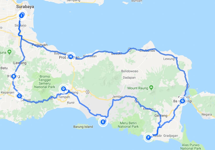 east java map