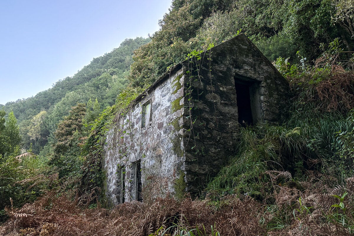 Poio das Urtigas Hike to a Stone Cottage in Seixal