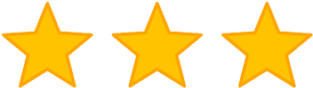 three yellow stars on a white background