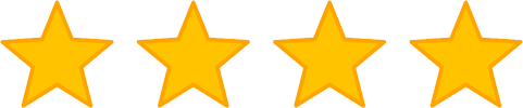 a set of four yellow stars on a white background